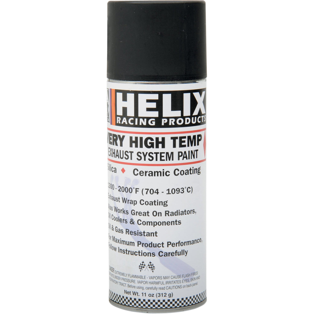 HELIX 3712-0012 165-1020 High-Temperature Exhaust Paint High-Temperature Paint - Black - 11 oz. net wt. - Aerosol