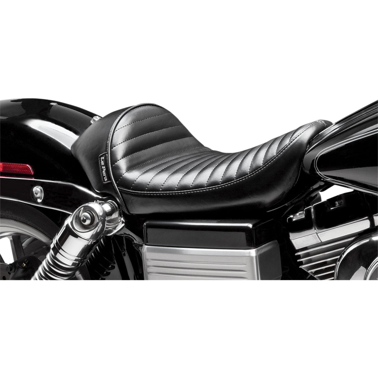 LePera Stubs Cafe Seat Pleated Black - LK-421PT For Harley Motorcycles 2006-2017