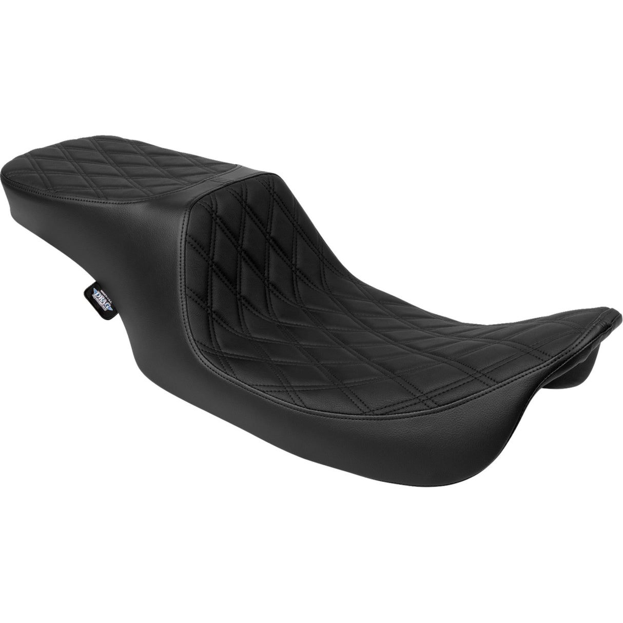 DRAG SPECIALTIES SEATS 0801-1996 Performance Predator 2-Up Seat Predator 2-Up Seat - Vinyl - Double Diamond - Black Stitching- w/o Backrest - FL '97-'07