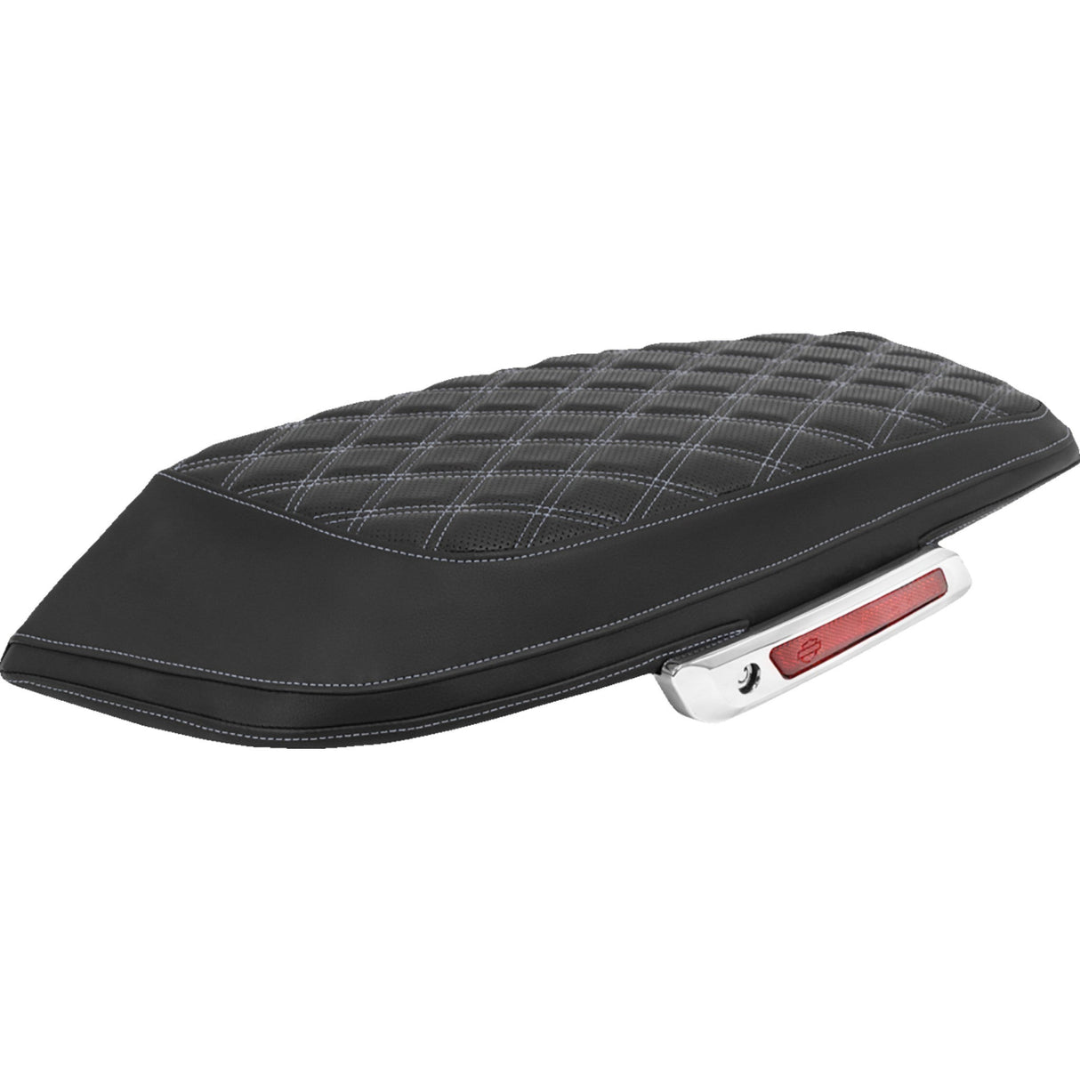 SADDLEMEN 3501-2317 L870-23-18405 Lattice Stitched Saddlebag Lid Covers Saddlebag Lid Covers - Lattice - Silver Stitch - FLH/FLT '23-'25