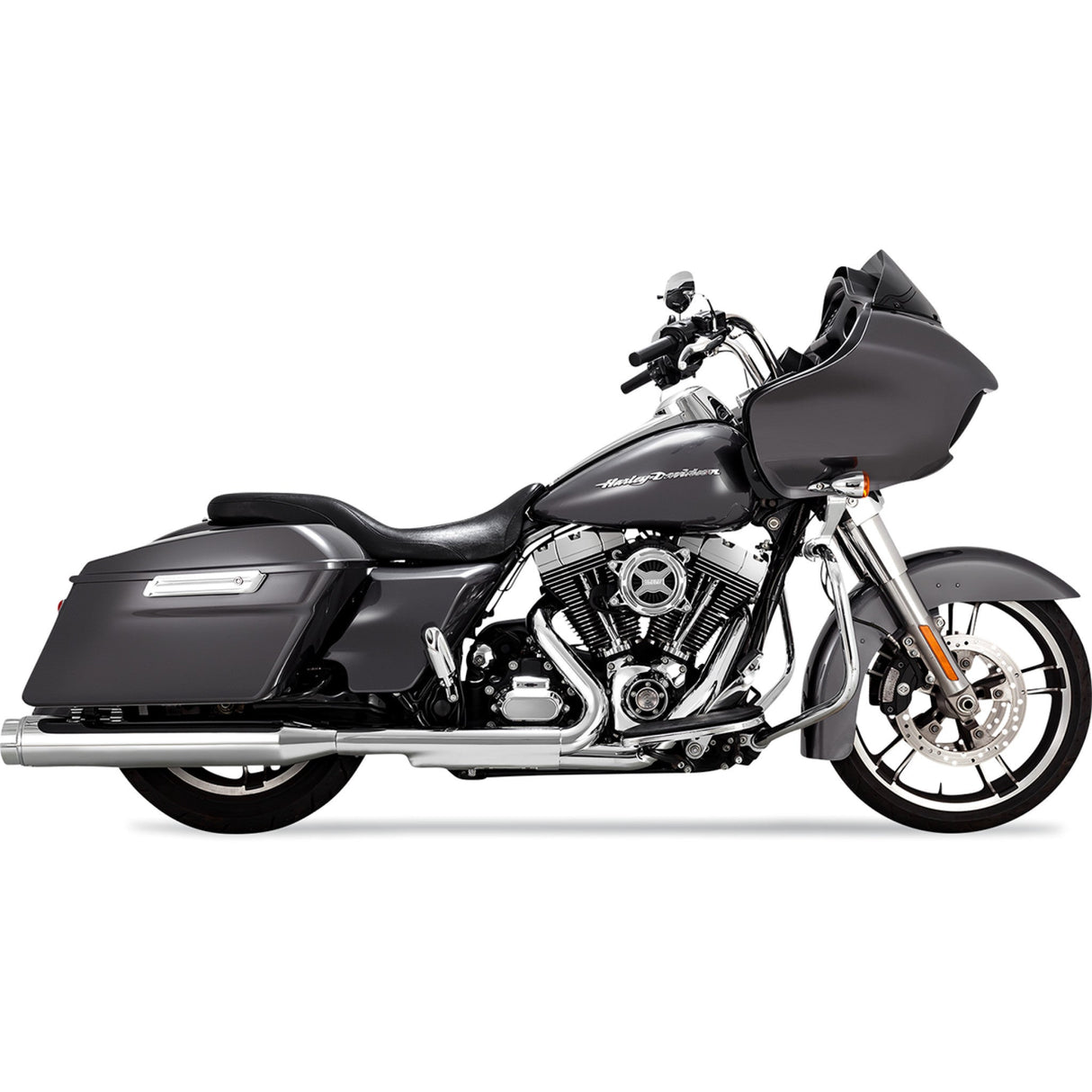 Vance & Hines Torquer 450 Slip-On Mufflers Chrome - 16673 For Harley Touring 1995-2016
