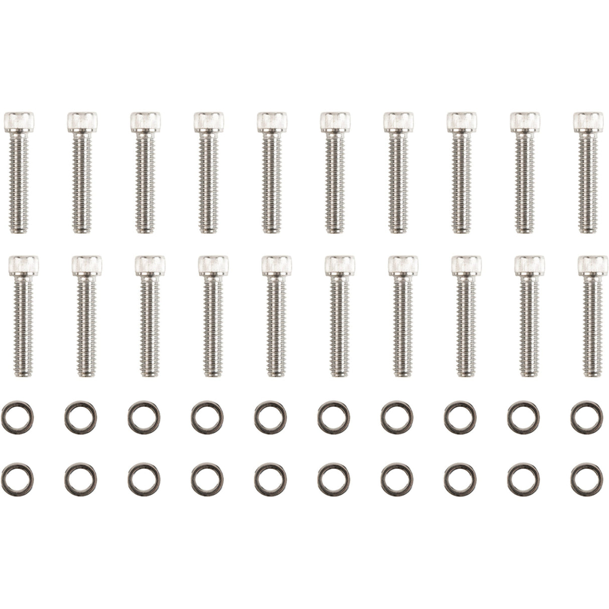 Drag Specialties M-Eight Bolt Kit Rocker Cover Knurled Socket-Head Chrome M8 For Harley Motorcycles 2017-2021
