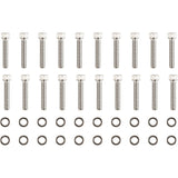 Drag Specialties M-Eight Bolt Kit Rocker Cover Knurled Socket-Head Chrome M8 For Harley Motorcycles 2017-2021