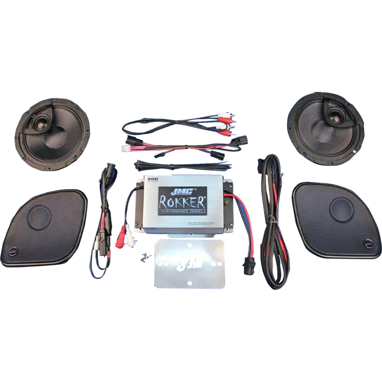 J & M 4405-0944 RKT6-200HR15 Amplifier and Speaker Kit 200 W 2-Channel Amplifier/Speaker Kit - '15-'23 FLTRX/FLTRU/RG3