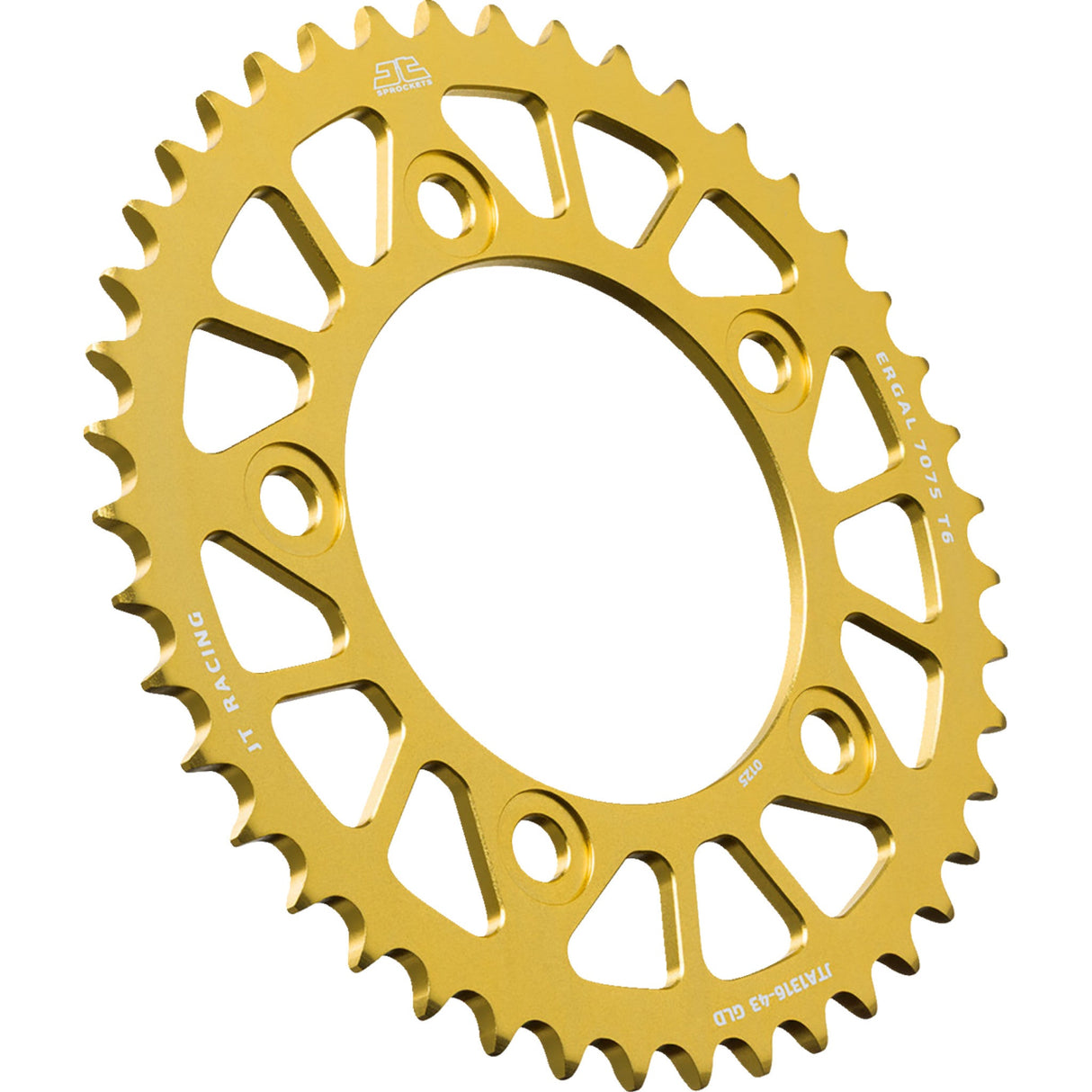 JT SPROCKETS 1211-2907 JTA1316.43GLD Aluminum Rear Sprockets Rear Sprocket - Aluminum - 43 Tooth - Gold - Honda