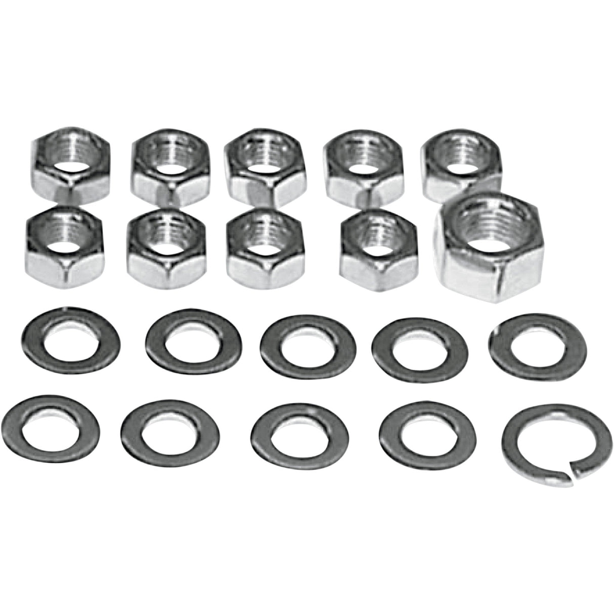 COLONY 2401-0612 8112-20 Transmission Kicker Cover Nut Kit Side Cover Kit - Big Twin - Chrome