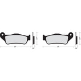 Drag Specialties Brake Pad - 1720-0282 For Harley Street 2015-2016