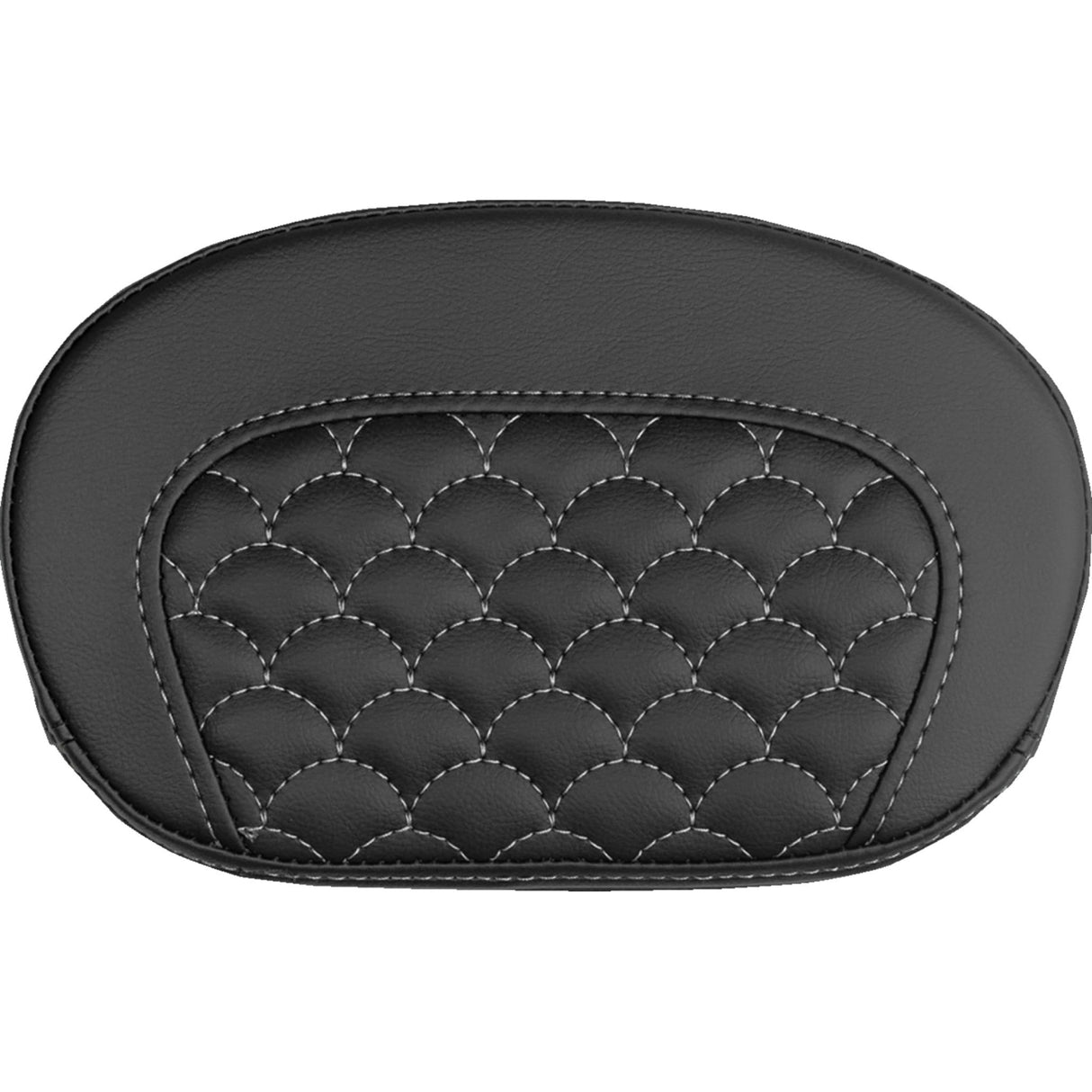 SADDLEMEN 0822-0728 061020905 Mini Contour Sissy Bar Pad dragon scale - silver stitch