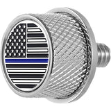 FIGURATI DESIGNS 0820-0206 FD70-SEAT KN-SS Seat Mounting Knob stainless steel - blue line american flag