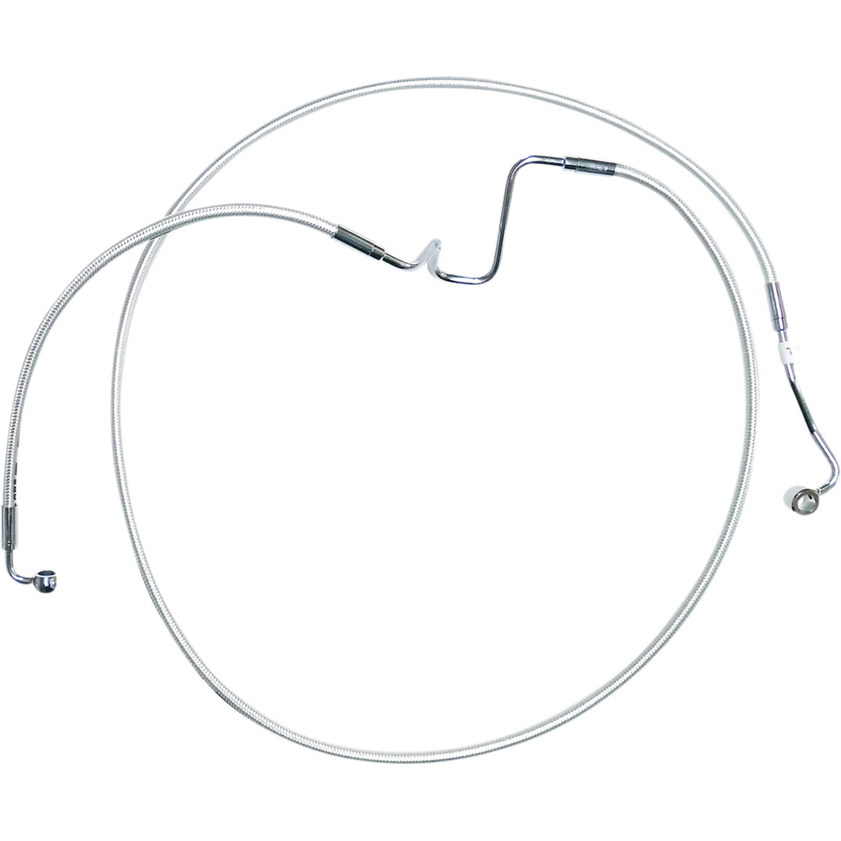 Magnum Shielding Designer Series Extended ABS Touring Lower Brake Line Kit +2 Sterling Chromite - AS370182 For Harley Touring 2014-2023