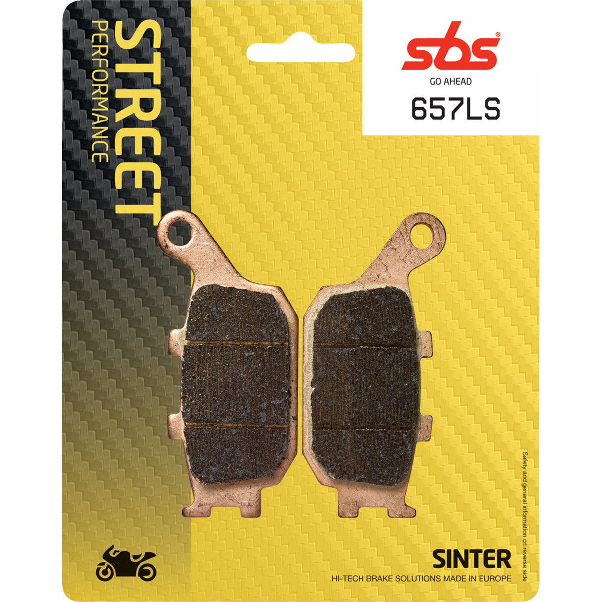SBS LS Street Excel Sintered Rear Brake Pads - 657LS For Suzuki Motorcycles 2002-2026 | Kawasaki Motorcycles 2010-2026 | Yamaha Motorcycles 2004-2026