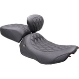 Mustang Wide Tripper™ Solo Seat Solo Black Stitching - 89503 For Harley Touring 2023-2026