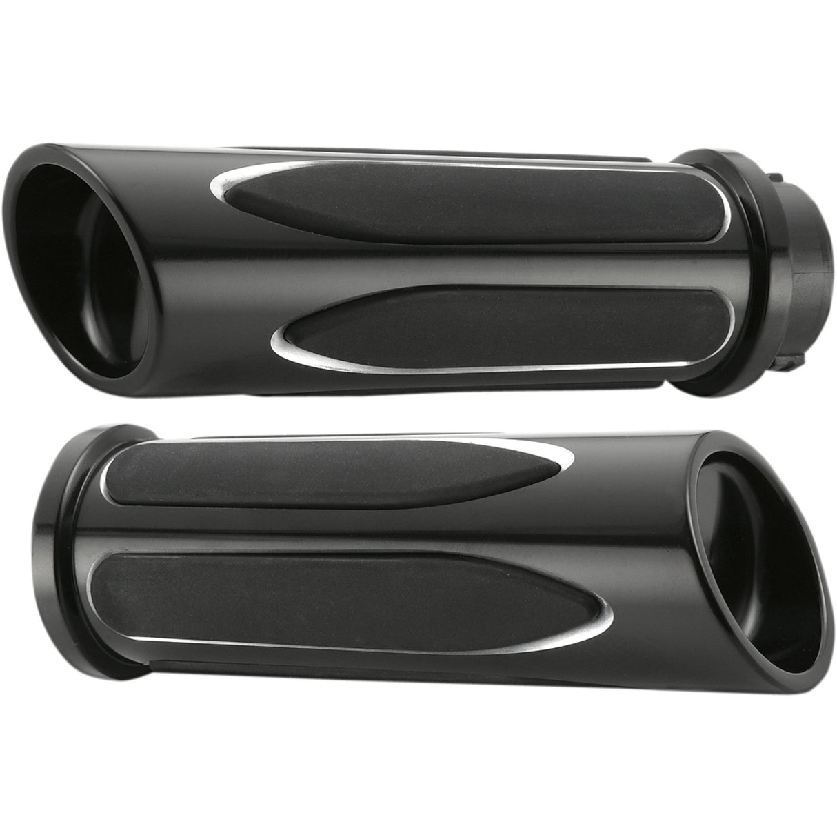 Arlen Ness Deep Cut Comfort Series Grips Cable Black - 07-051 For Harley Motorcycles 1976-2022