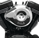 S&S Cycle Fuel-Injected Softail Stealth Air Cleaner Kit W Chrome Teardrop Cover - 170-0528 For Harley Motorcycles 2001-2017