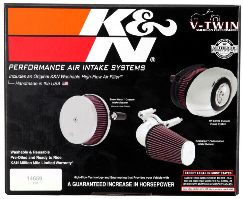 K & N Engineering Fipk H D Touring Models Black Performance Air Intake System - 57-1138 For Harley Motorcycles 2017-2021