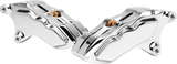 Hawg Halters Inc 6 Pist Front Dual Caliper Kit Chrome W 11.8" Rotor - FKDDCC6018D For Harley Touring 2006-2023