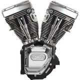 S&S Cycle BT T124 Long Block Engine With 640 Cams Wrinkle Black - 310-0282A For Harley Touring 1999-2006