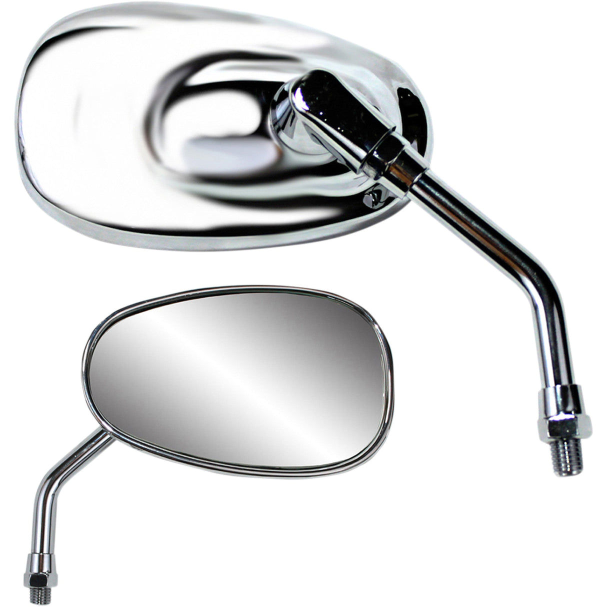 Parts Unlimited Classic American-Style Mirror American-Style Mini Side View Oval Chrome 4-3/4" Each