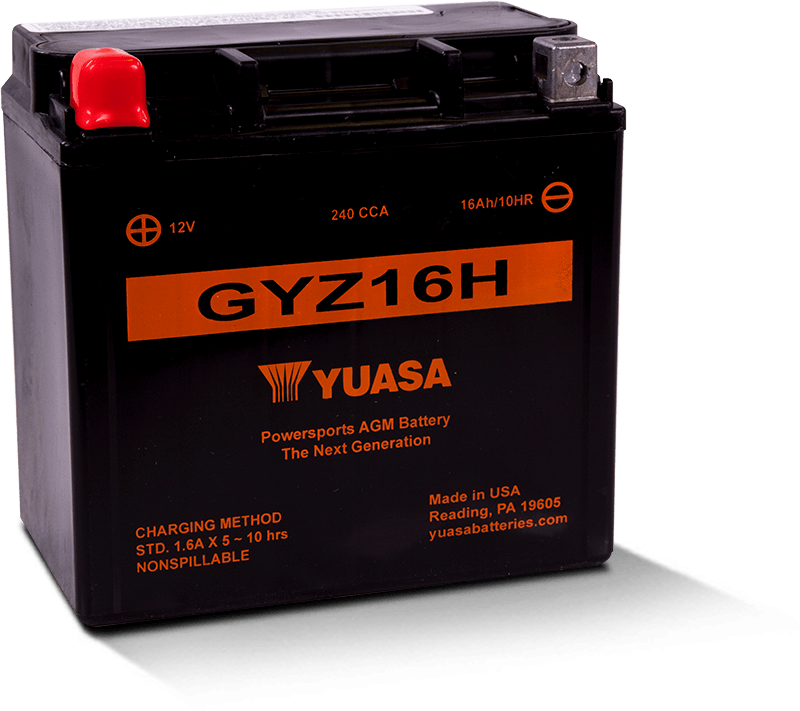 Yuasa Battery YUAM716GH Yuasa GYZ16H High Performance Maintenance Free AGM 12-Volt Battery