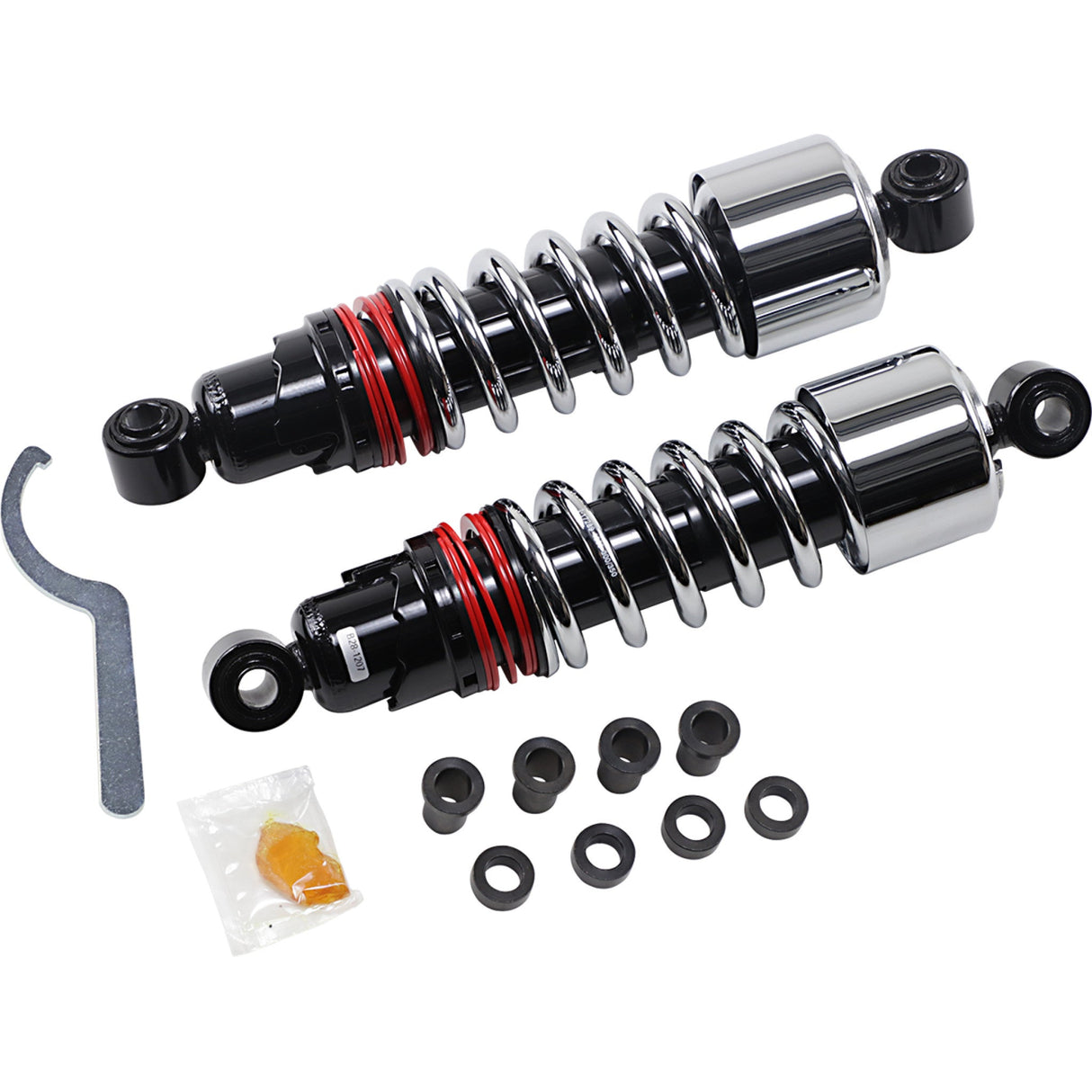 BURLY BRAND 1310-1971 B28-1207 Slammer Plus Shocks - Chrome - FXD