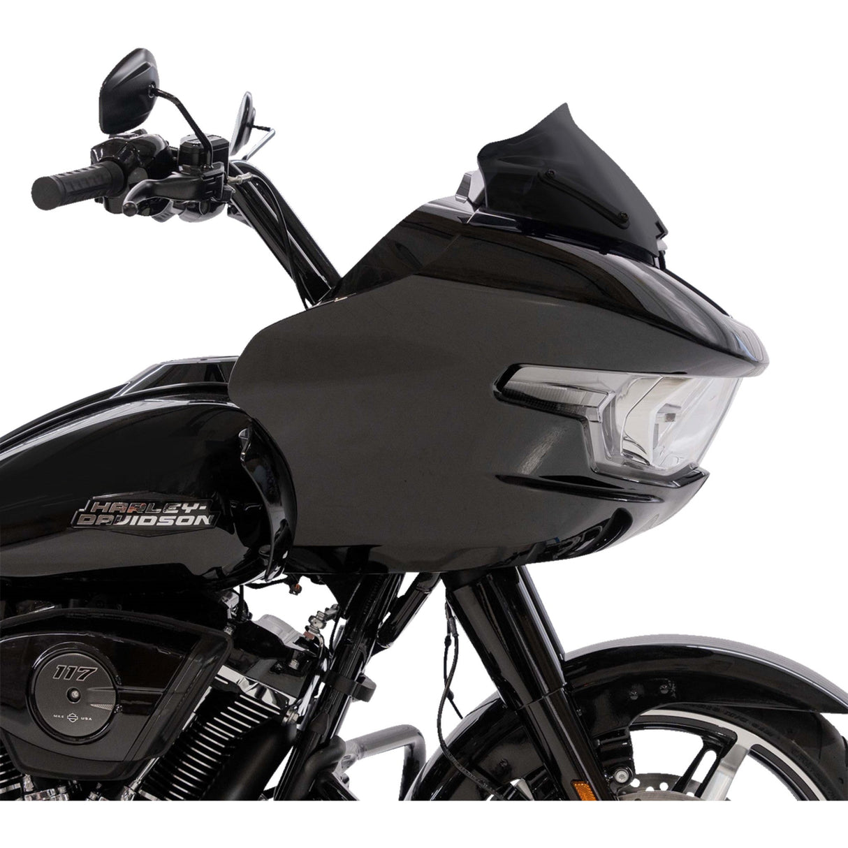Klock Werks Sport Flare® Windshield 8" Black - KWW-01-0708-B For Harley Road Glide 2023-2026