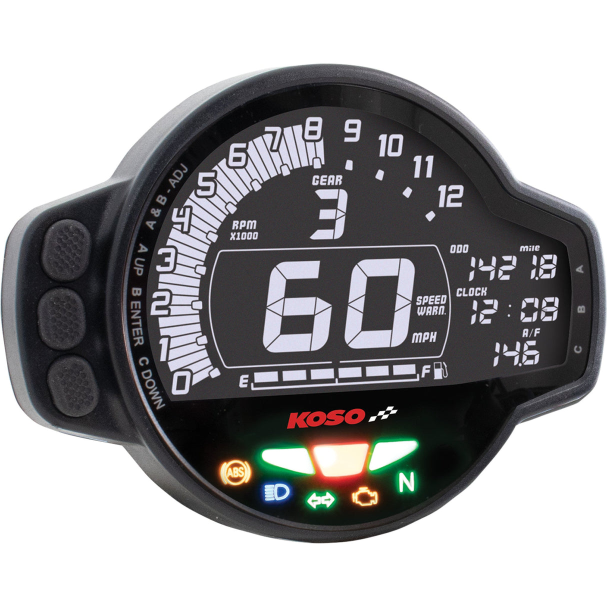 KOSO NORTH AMERICA 2212-0832 BA078100 MS-01 Multifunction Gauge MS-01 Multifunctional Gauge - Universal