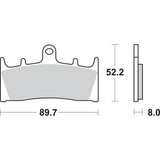 SBS 1722-0702 686HS HS Street Excel Sintered Front Brake Pads HS Brake Pads - Kawasaki/Suzuki - 686HS