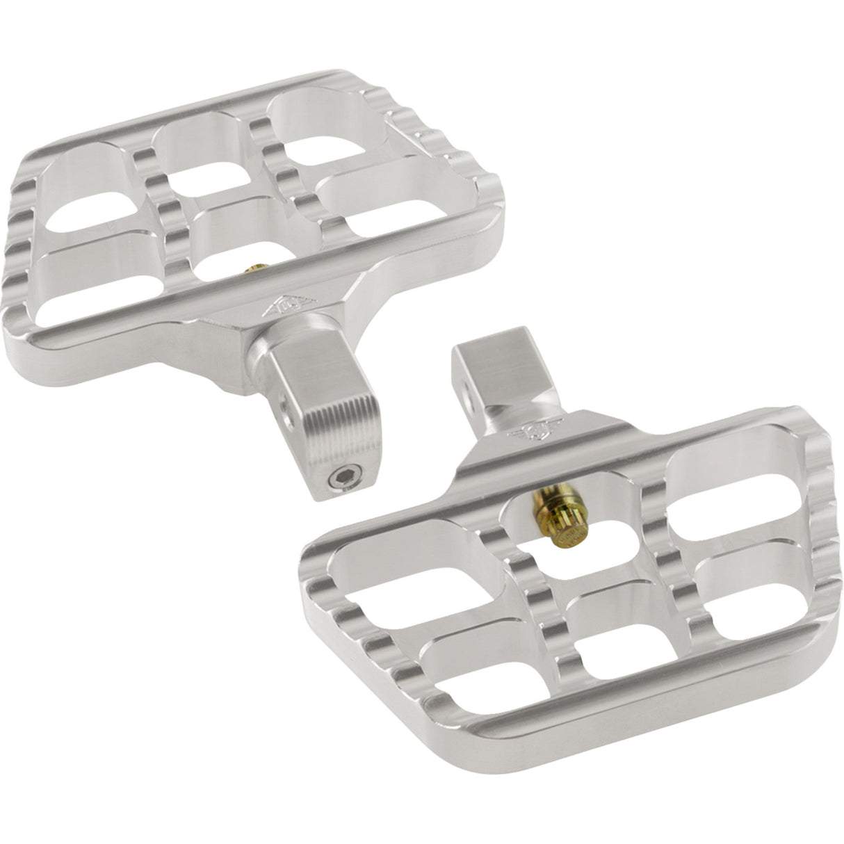 Joker Machine Mini Serrated Floorboards Silver - 08-644-8 For Indian Scout 2017-2024