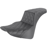 Saddlemen Step-Up Seat — Full Lattice Stitch Black - 818-33-175 For Harley Softail 2018-2025