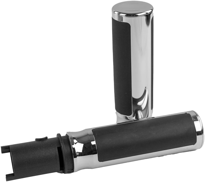 Biker's Choice Bikers Choice Billet Cushioned Grips Throttle-By-Wire Chrome - 485810 For Harley Motorcycles 2023-2026