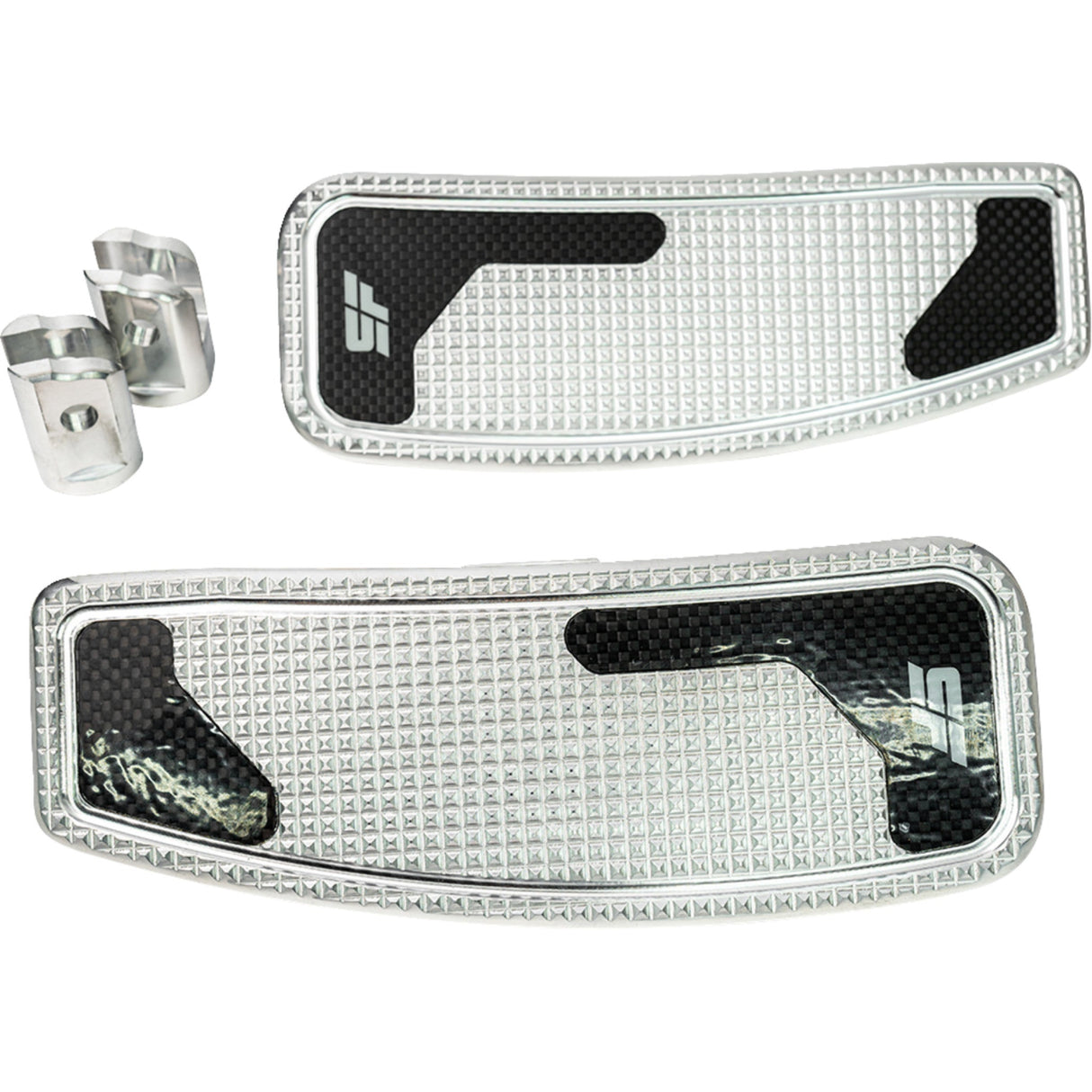 Slyfox Mini Floorboards Chrome Polished Male Mount M8 - SF-906-01-2 For Harley Softail 2018-2024
