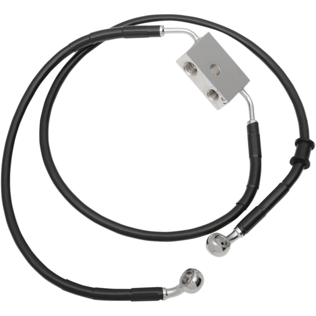 Drag Specialties Extended Length Brake Line Front +8" Black For Harley Sportster 2014-2019