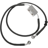 Drag Specialties Extended Length Brake Line Front +8" Black For Harley Sportster 2014-2019