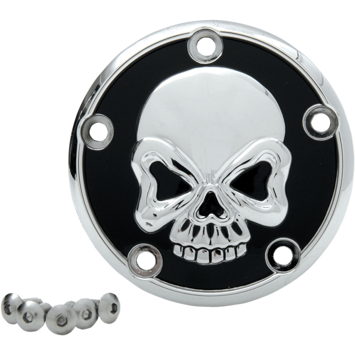 DRAG SPECIALTIES 0940-1179 Skull Points Cover chrome - 5 hole