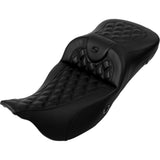 Saddlemen Roadsofa™ Seat Without Backrest Lattice Stitch Carbon Fiber - 808-07B-207A0 For Harley Touring 2008-2023