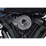 S&S Cycle Stealth Teardrop Air Cleaner Kit M8 Lava Chrome - 170-0781 For Harley Motorcycles 2017-2025