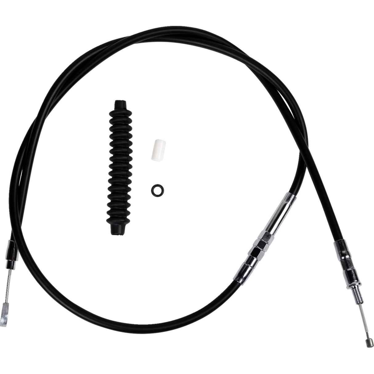 Drag Specialties High-Efficiency Black Vinyl Clutch Cable 60-5/8" For Harley Low Rider Custom 1987-1994