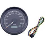 DRAG SPECIALTIES Universal Speedometer 3-3/8" Programmable Electronic - Black Face Bezel