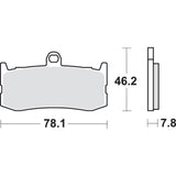 Sbs Brake Pad - 864DC Triumph Daytona 2009-2015