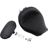 Mustang Wide Solo Seat With Removable Backrest With Backrest Vintage Black Smooth - 79100 For Harley Touring 1997-2007
