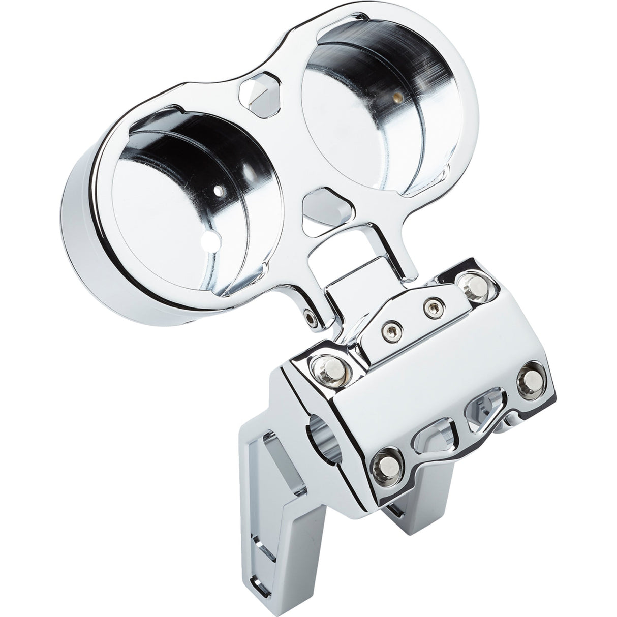 LA Choppers Gauge Mount For Performance Risers Dual Chrome Dyna Sportster - LA-7397-02C For Harley Motorcycles 1999-2021