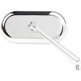 Arlen Ness Forged Oval Mirror Side View Oval Chrome Right - 13-173