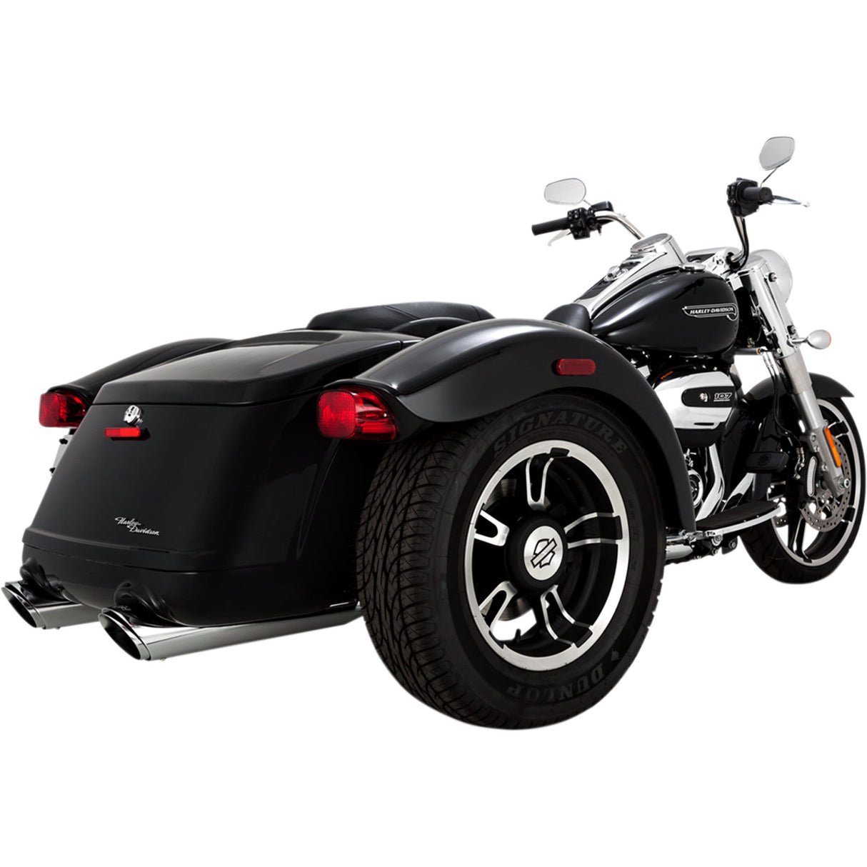 VANCE & HINES 1801-1232 16796 Twin Slash Slip-On Mufflers - FLRT