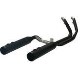 KHROME WERKS 1800-2767 200830-SR 2-into-1-into-2 Dominator-SR Exhaust System black - without end caps - twin cam touring