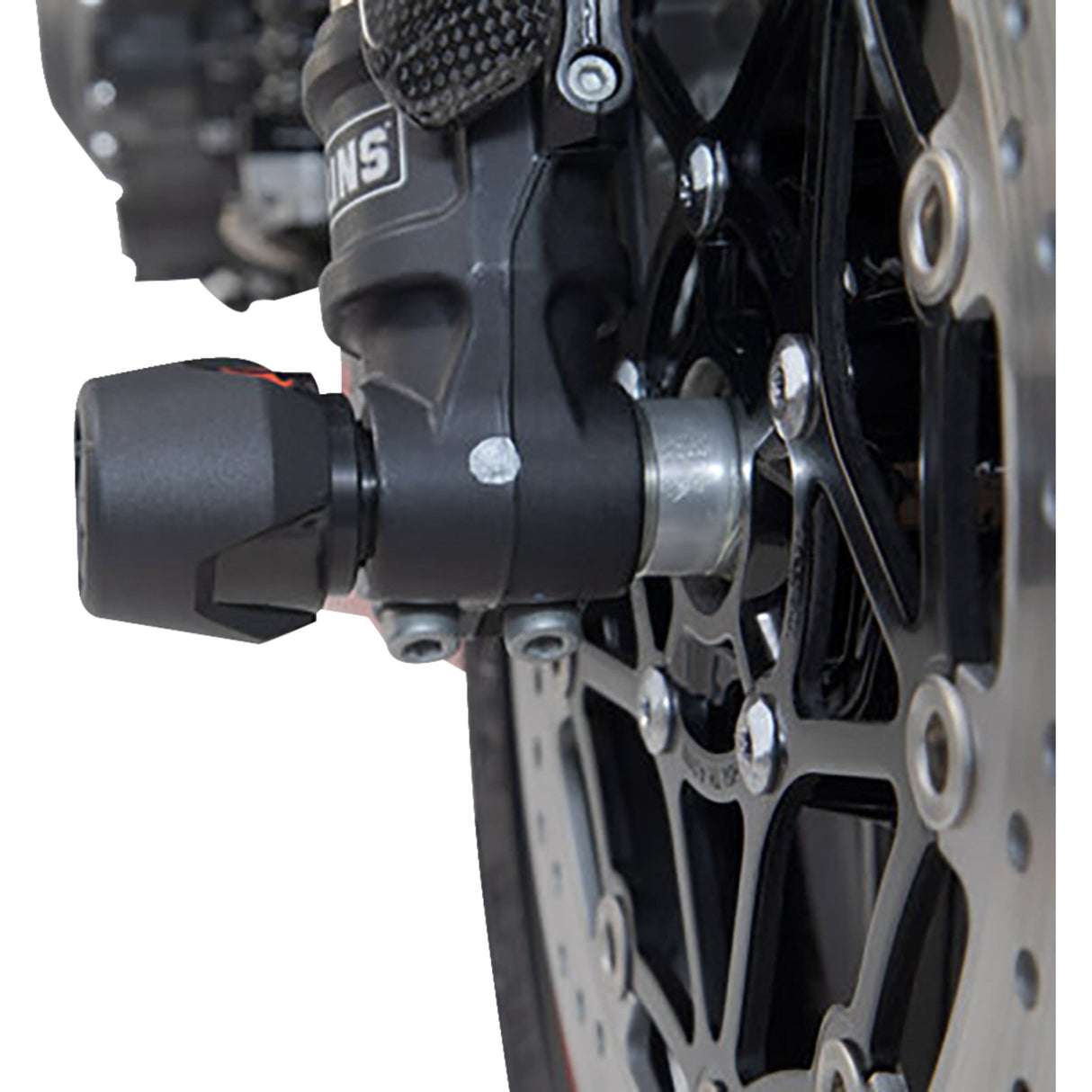 SW-Motech Front Axle Slider Front Set Triumph Yamaha Royal Enfield - STP.11.176.10001/B Triumph Tiger / XC 800 / Speed 2010-2021