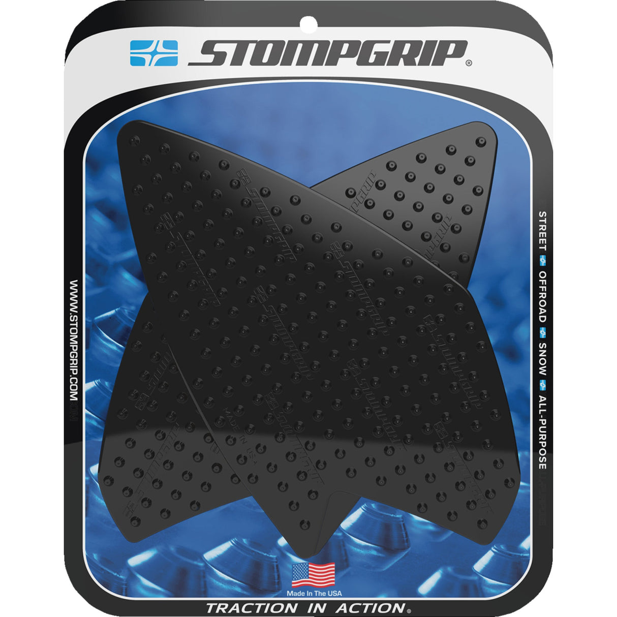 STOMPGRIP 4320-2724 55-10-0155B Volcano Profile Traction Pad Tank Grips Traction Pad Tank Grips - Volcano - Black - G 310 GS