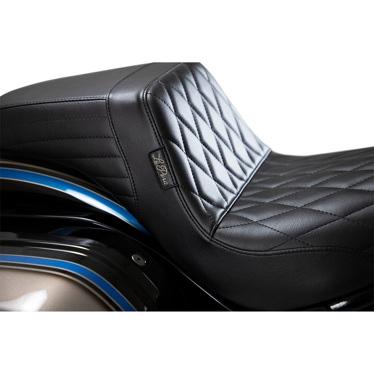 LePera Kickflip Seat — Diamond Black - LYR-590DM For Harley Softail 2018-2023