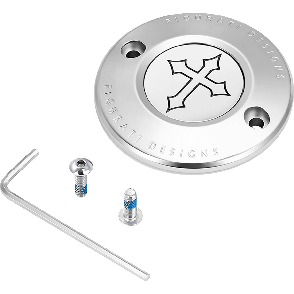 Figurati Designs Timing Cover 2 Hole Cross Stainless Steel - FD41-TC-2H-SS For Harley Motorcycles 2017-2022