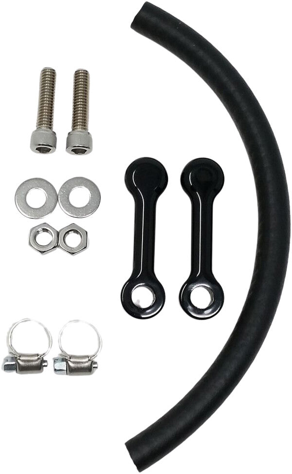 Dk Custom Products Billet Tank Lift Kit 2" ` Powder Coat Black - DK-TRG-TLK-2 For Harley Touring 1999-2021