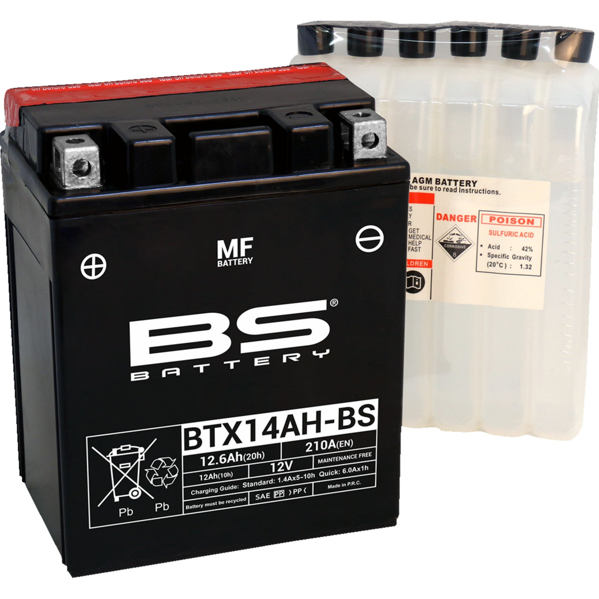 Bs Battery BTX Battery - 300606 For Indian Scout 2015-2024 | Kawasaki 400 2017-2023